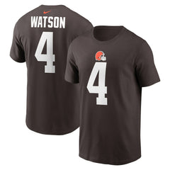 Deshaun Watson Cleveland Browns Player Name & Number T-Shirt Brown