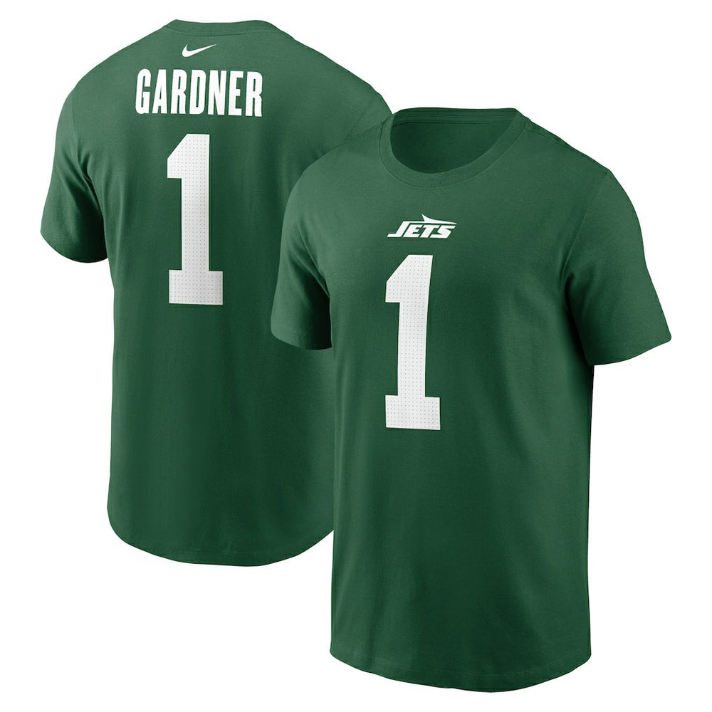 Sauce Gardner New York Jets Name & Number T-Shirt Green