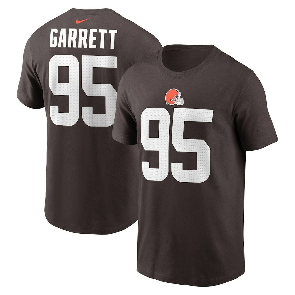 Myles Garrett Cleveland Browns Player Name & Number T-Shirt Brown