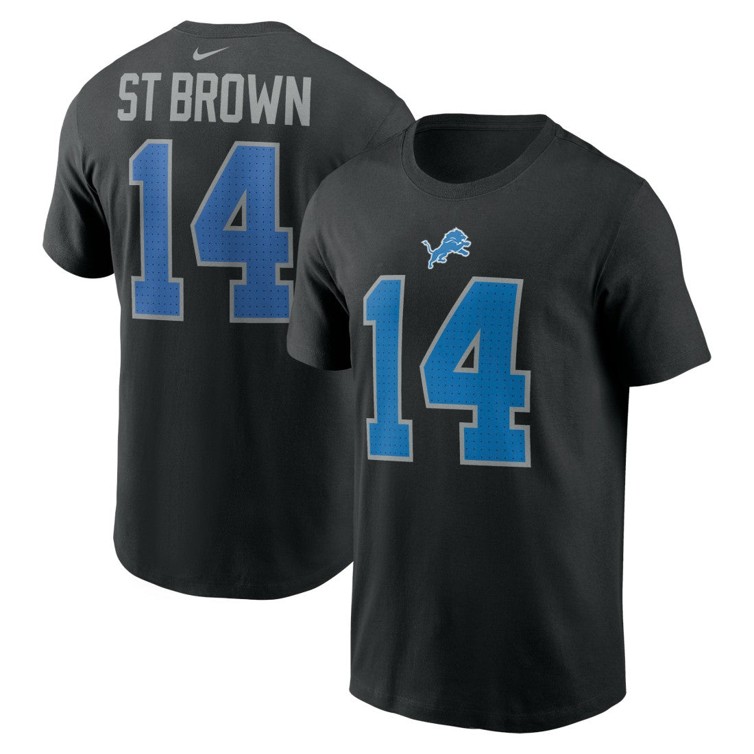 Amon-Ra St. Brown Detroit Lions Player Name & Number T-Shirt Black