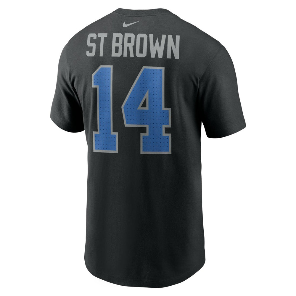 Amon-Ra St. Brown Detroit Lions Player Name & Number T-Shirt Black