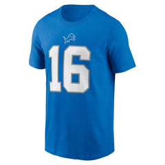 Jared Goff Detroit Lions Name & Number T-Shirt Blue