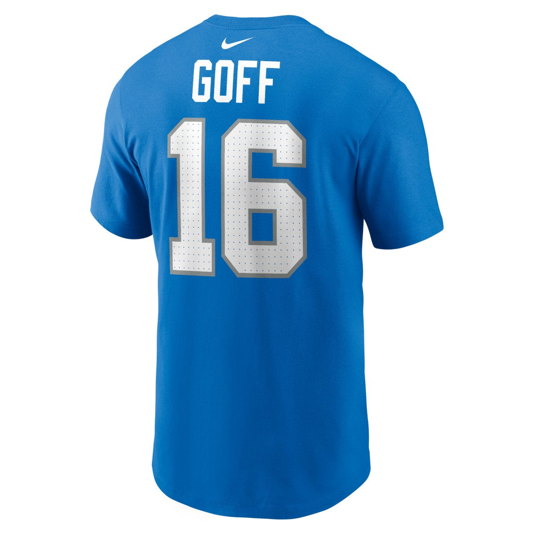 Jared Goff Detroit Lions Name & Number T-Shirt Blue