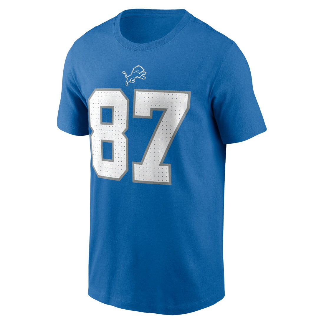 Sam LaPorta Detroit Lions Name & Number T-Shirt Blue