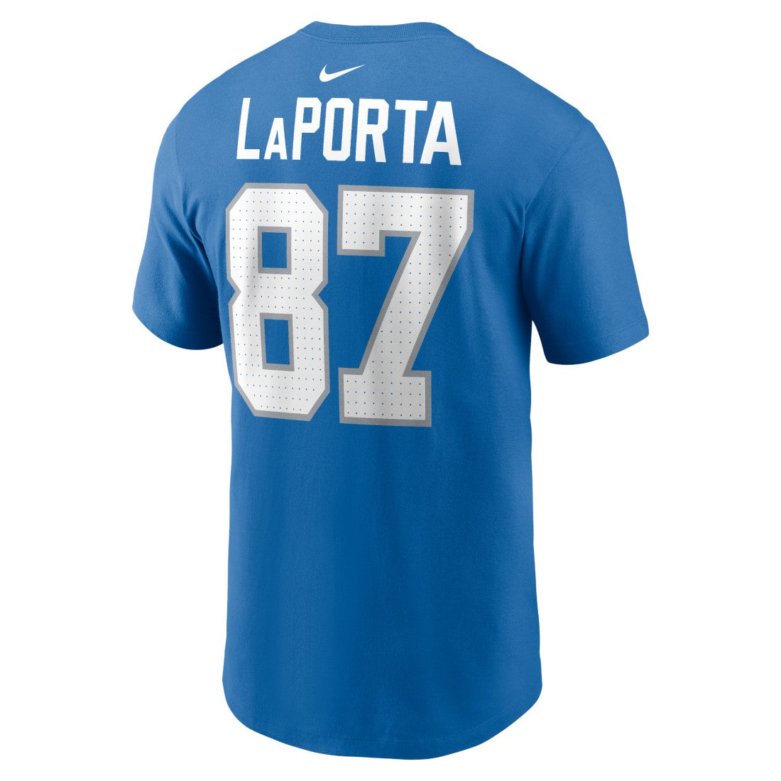 Sam LaPorta Detroit Lions Name & Number T-Shirt Blue