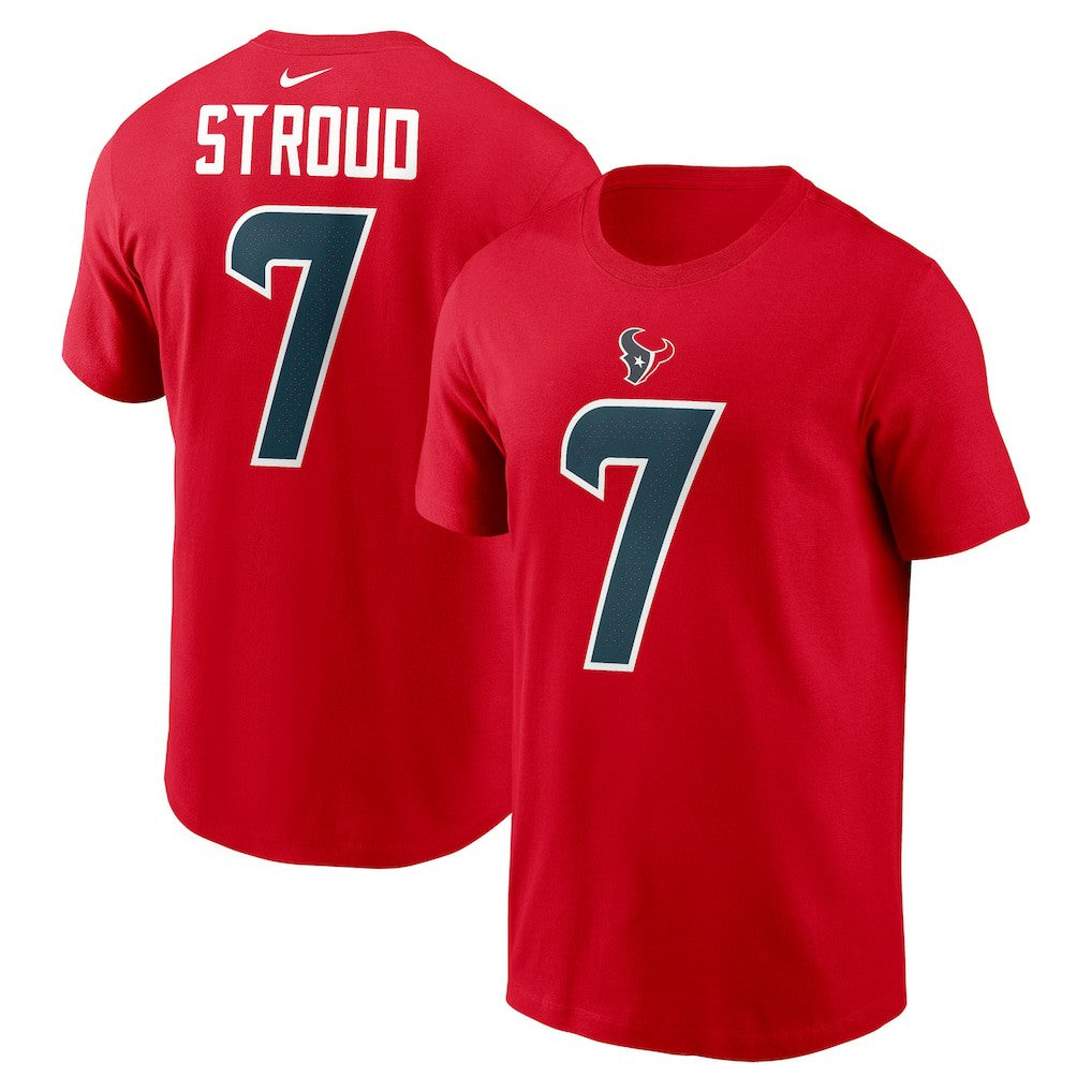 C.J. Stroud Houston Texans Player Name & Number T-Shirt Red