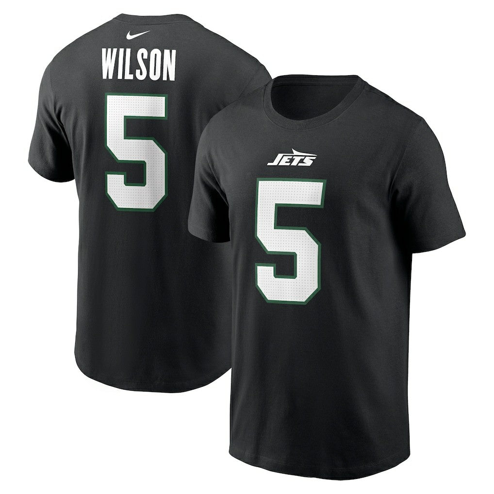 Garrett Wilson New York Jets Name & Number T-Shirt Black