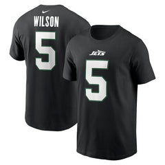 Garrett Wilson New York Jets Name & Number T-Shirt Black