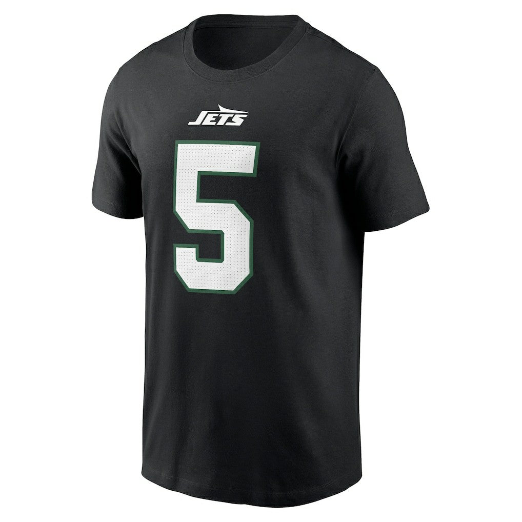 Garrett Wilson New York Jets Name & Number T-Shirt Black