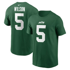 Garrett Wilson New York Jets Name & Number T-Shirt Green