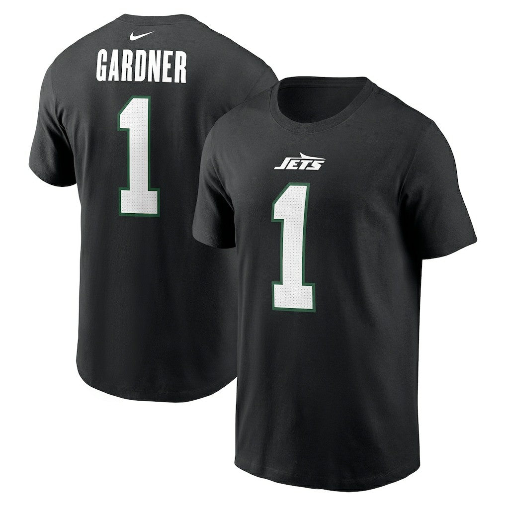 Ahmad Sauce Gardner New York Jets Name & Number T-Shirt Black