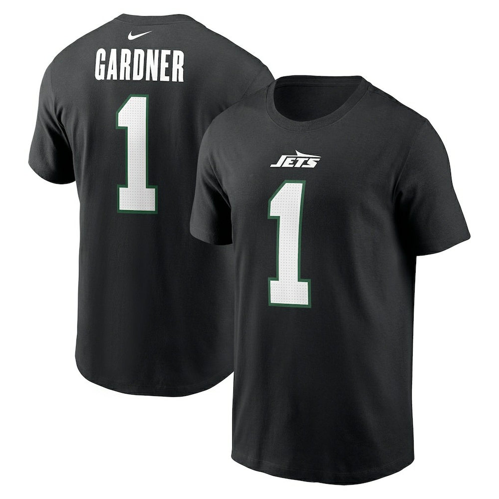 Ahmad Sauce Gardner New York Jets Name & Number T-Shirt Black