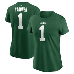 Sauce Gardner New York Jets Women's Player Name & Number T-Shirt Green