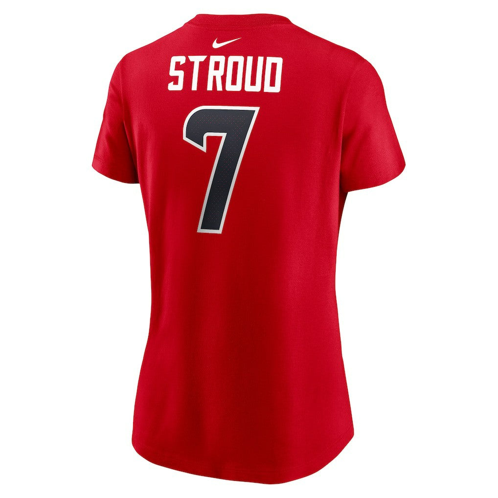C.J. Stroud Houston Texans Women's Player Name & Number T-Shirt Red