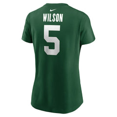 Garrett Wilson New York Jets Women's Player Name & Number T-Shirt Green