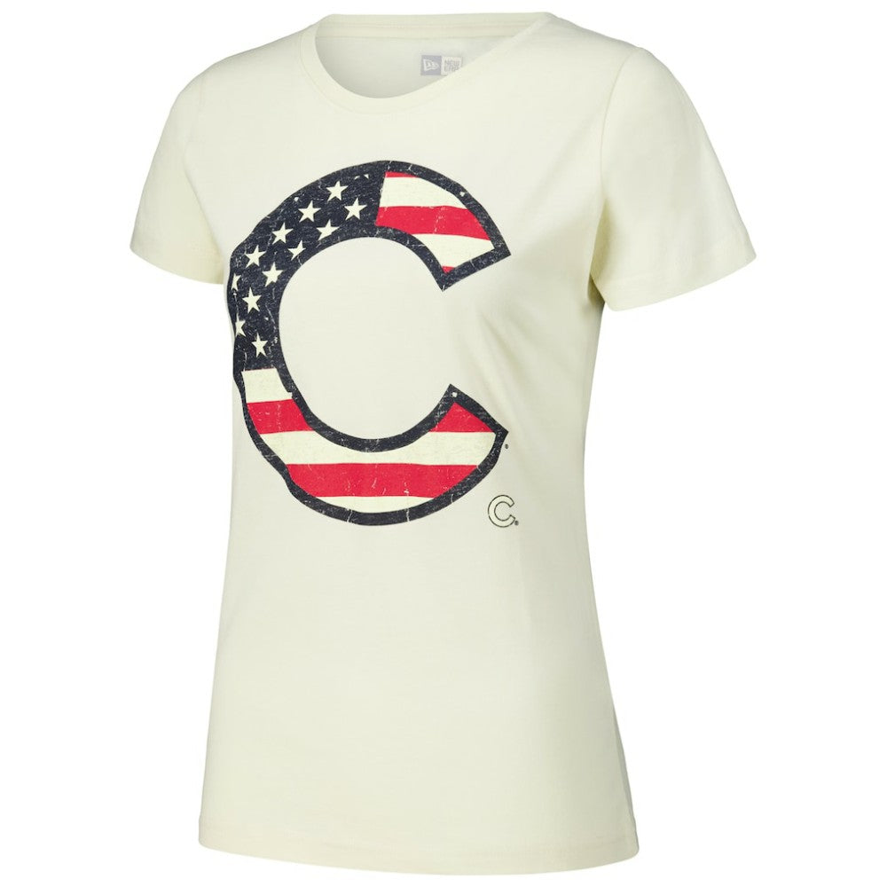 Chicago Cubs New Era Women's Vintage T-Shirt - Cream T-shirts