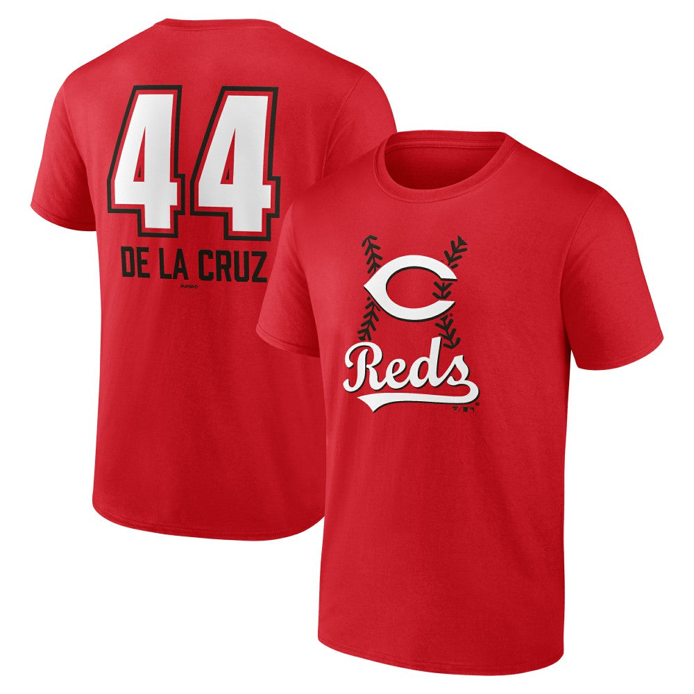 Elly De La Cruz Cincinnati Reds Name & Number Fastball T-Shirt - Red T-shirts