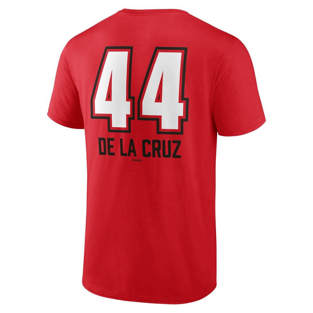Elly De La Cruz Cincinnati Reds Name & Number Fastball T-Shirt - Red T-shirts