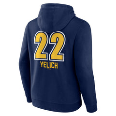 Christian Yelich Milwaukee Brewers Name & Number Fastball Pullover Hoodie - Navy Hoodies