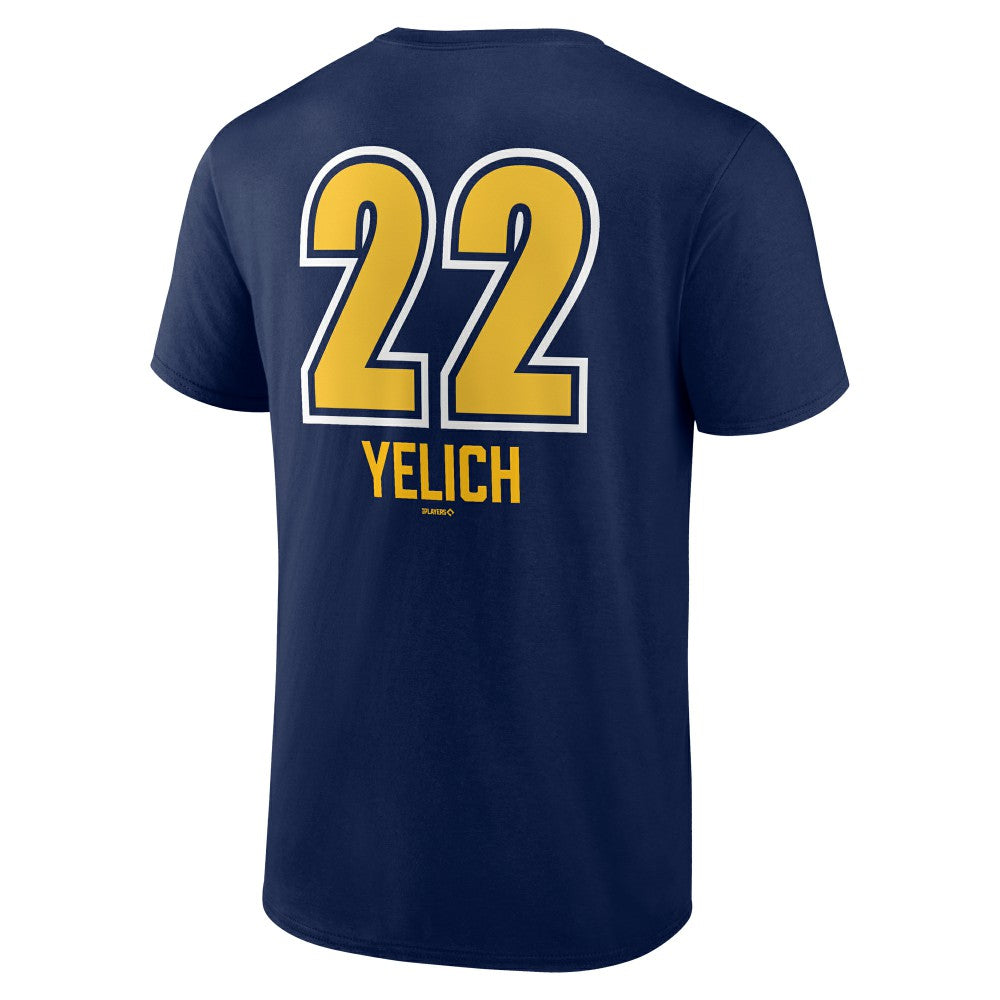 Christian Yelich Milwaukee Brewers Name & Number Fastball T-Shirt - Navy T-shirts