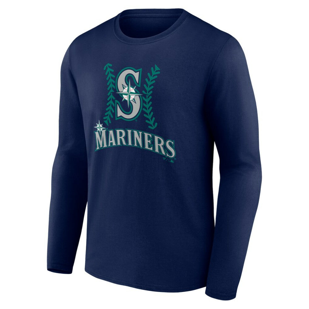 Julio Rodríguez Seattle Mariners Name & Number Fastball Long Sleeve T-Shirt - Navy T-shirts