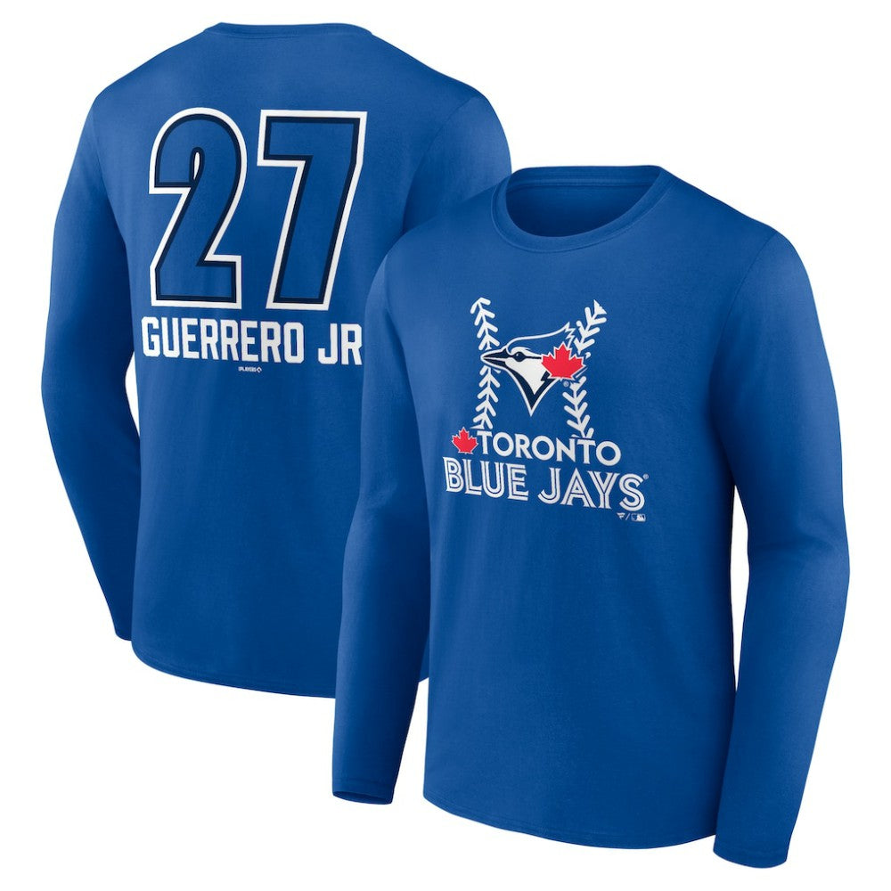Vladimir Guerrero Jr. Toronto Blue Jays Name & Number Fastball Long Sleeve T-Shirt - Royal T-shirts