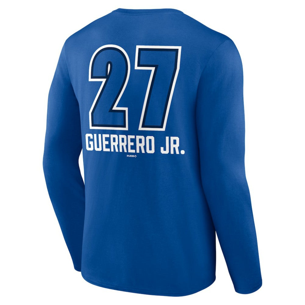 Vladimir Guerrero Jr. Toronto Blue Jays Name & Number Fastball Long Sleeve T-Shirt - Royal T-shirts