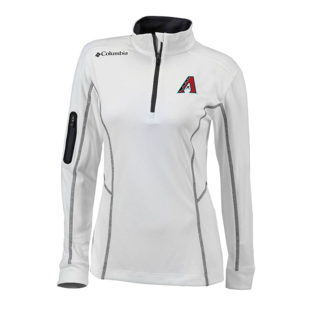 Arizona Diamondbacks Columbia Women's Omni-Wick Shotgun Quarter-Zip Pullover Top - White Pullover