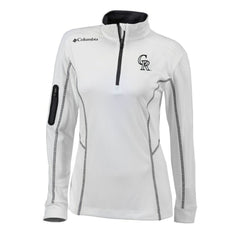 Colorado Rockies Columbia Women's Omni-Wick Shotgun Quarter-Zip Pullover Top - White Pullover