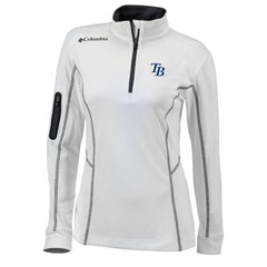 Tampa Bay Rays Columbia Women's Omni-Wick Shotgun Quarter-Zip Pullover Top - White Pullover