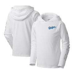 Los Angeles Dodgers Columbia Youth Terminal Tackle Long Sleeve Hoodie T-Shirt - White Hoodies