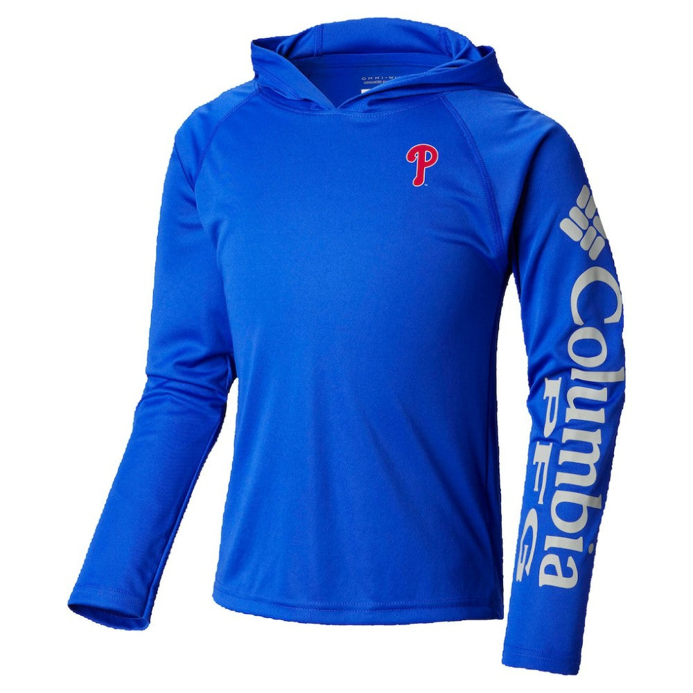 Philadelphia Phillies Columbia Youth Terminal Tackle Long Sleeve Hoodie T-Shirt - Royal Hoodies