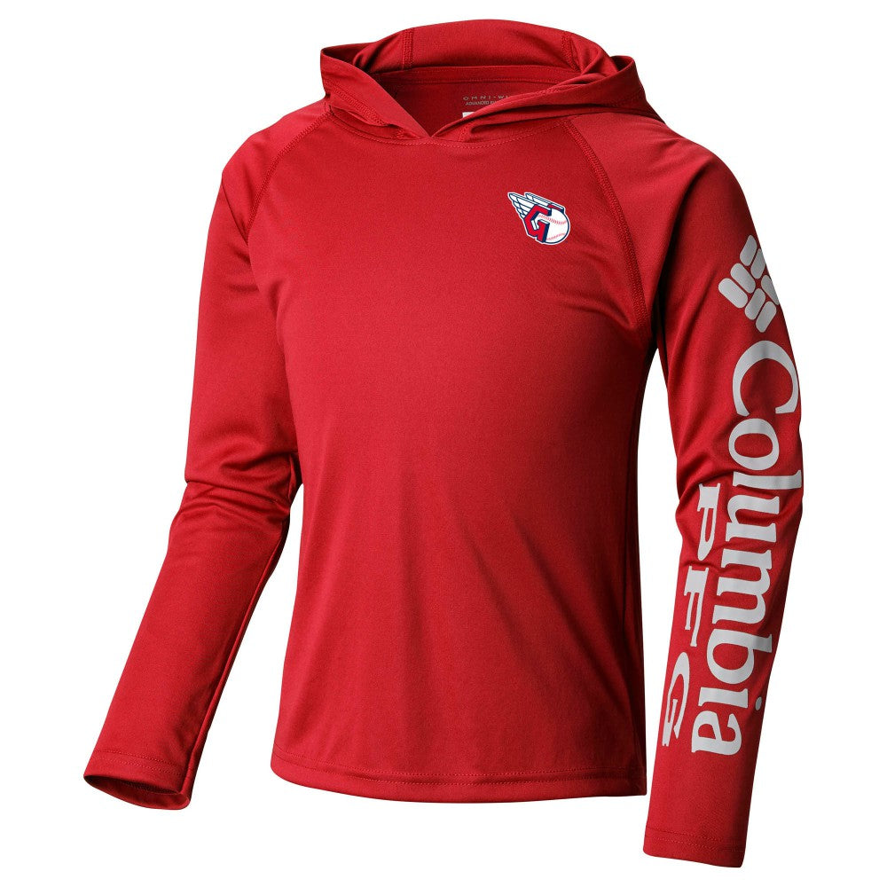 Cleveland Guardians Columbia Youth Terminal Tackle Long Sleeve Hoodie T-Shirt - Red Hoodies