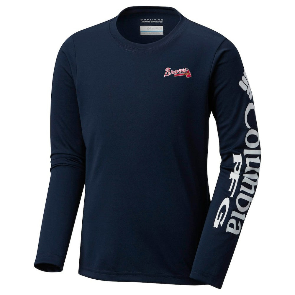 Atlanta Braves Columbia Youth Terminal Tackle Long Sleeve T-Shirt - Navy T-shirts