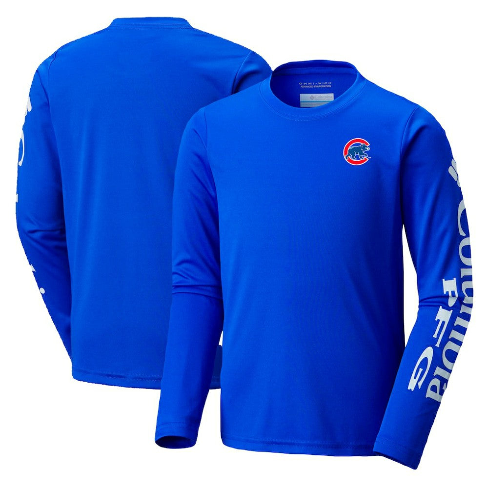 Chicago Cubs Columbia Youth Terminal Tackle Long Sleeve T-Shirt - Royal T-shirts