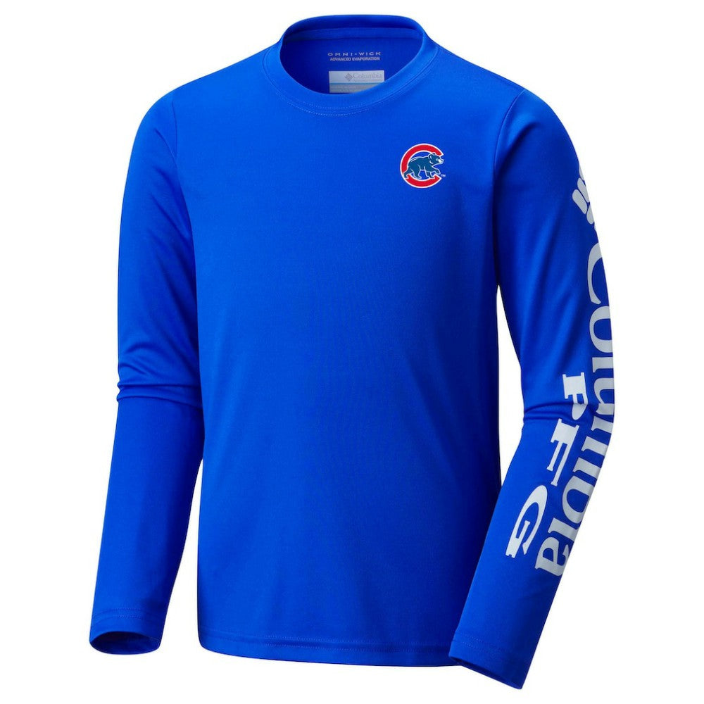 Chicago Cubs Columbia Youth Terminal Tackle Long Sleeve T-Shirt - Royal T-shirts