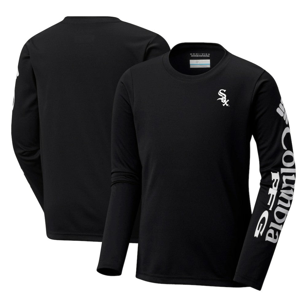 Chicago White Sox Columbia Youth Terminal Tackle Long Sleeve T-Shirt - Black T-shirts