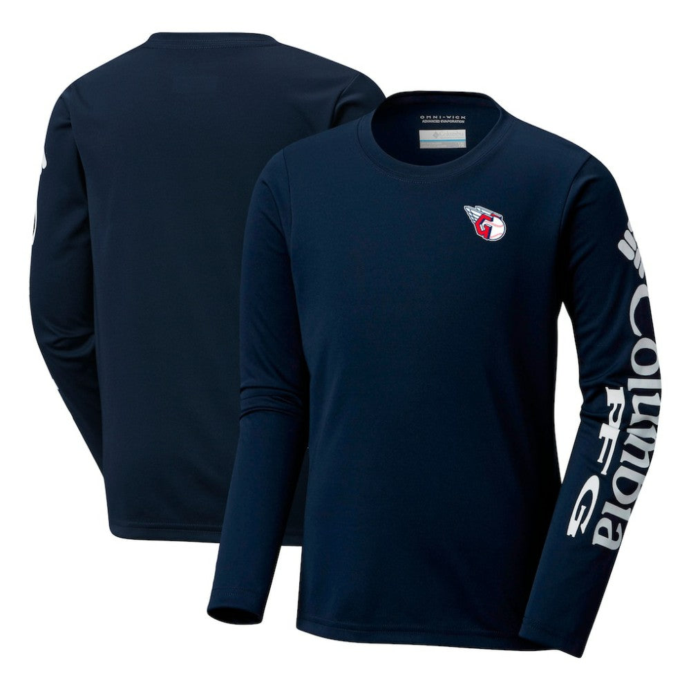 Cleveland Guardians Columbia Youth Terminal Tackle Long Sleeve T-Shirt - Navy T-shirts
