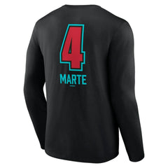 Ketel Marte Arizona Diamondbacks Name & Number Fastball Long Sleeve T-Shirt - Black T-shirts