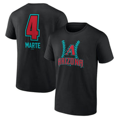 Ketel Marte Arizona Diamondbacks Name & Number Fastball T-Shirt - Black T-shirts