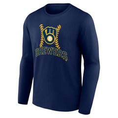 Sal Frelick Milwaukee Brewers Name & Number Fastball Long Sleeve T-Shirt - Navy T-shirts