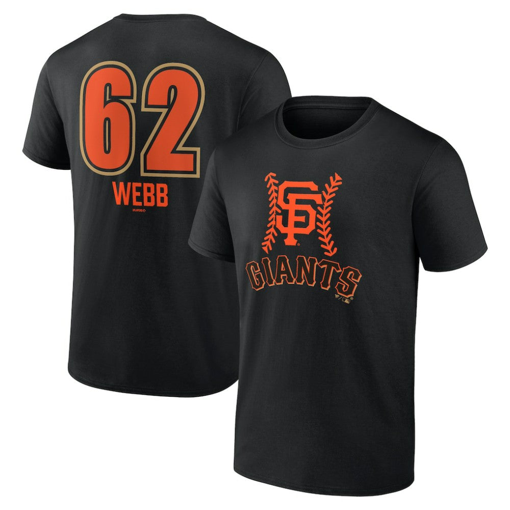 Logan Webb San Francisco Giants Name & Number Fastball T-Shirt - Black T-shirts