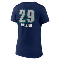 Cal Raleigh Seattle Mariners Women's Name & Number Fastball V-Neck T-Shirt - Navy T-shirts
