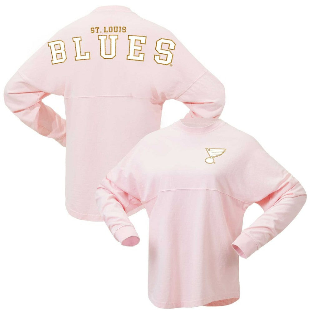 NHL St. Louis Blues Fanatics Women's Spirit Jersey Long Sleeve T-Shirt - Pink