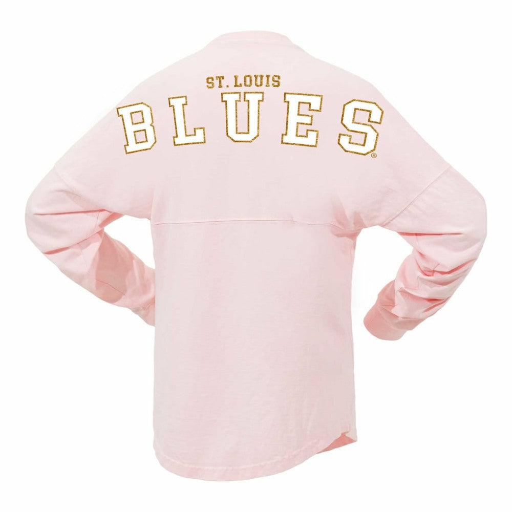 NHL St. Louis Blues Fanatics Women's Spirit Jersey Long Sleeve T-Shirt - Pink