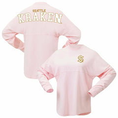 NHL Seattle Kraken Fanatics Women's Spirit Jersey Long Sleeve T-Shirt - Pink