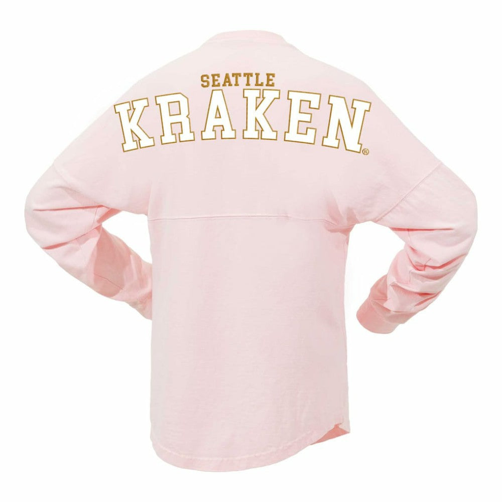 NHL Seattle Kraken Fanatics Women's Spirit Jersey Long Sleeve T-Shirt - Pink