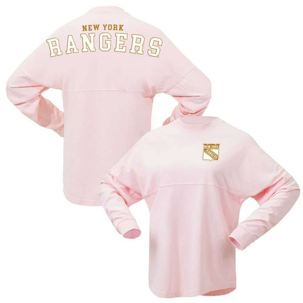NHL New York Rangers Fanatics Women's Spirit Jersey Long Sleeve T-Shirt - Pink