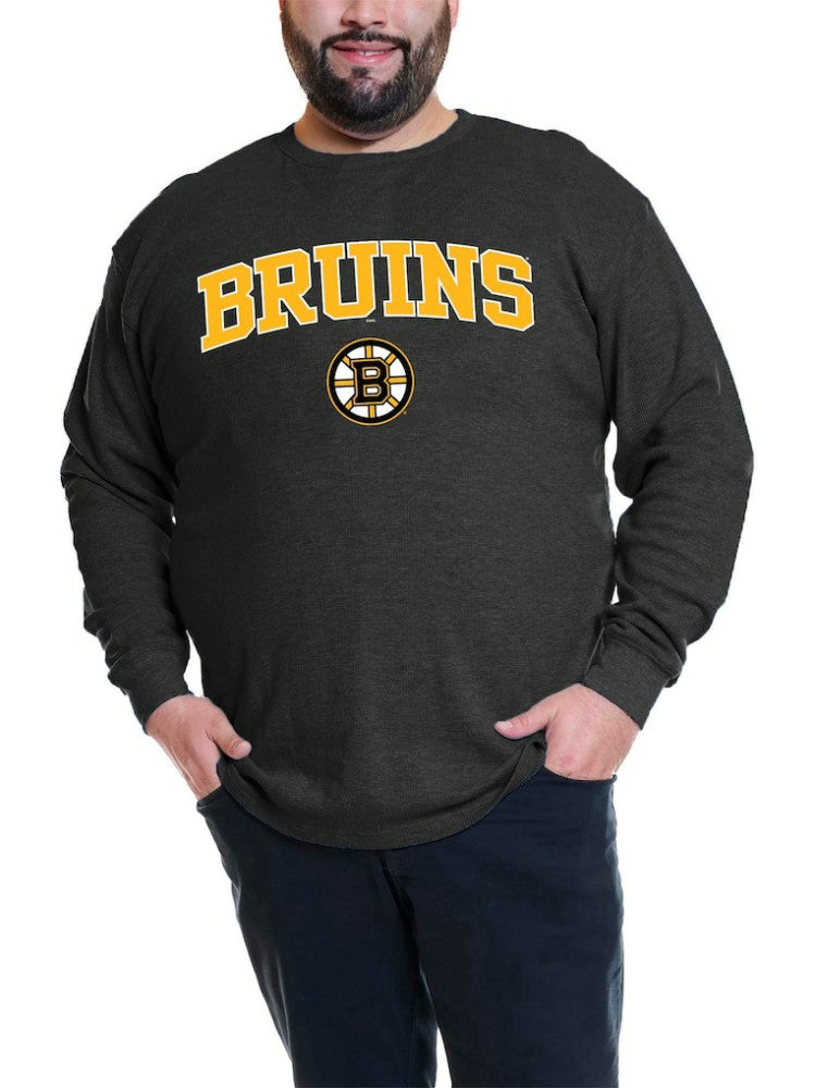 NHL David Pastrnak Boston Bruins Profile Big & Tall Name & Number Thermal Pullover Sweatshirt - Black