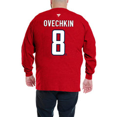NHL Alexander Ovechkin Washington Capitals Profile Big & Tall Name & Number Thermal Pullover Sweatshirt - Red